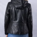 Abbeyville Hooded Leather Jacket back