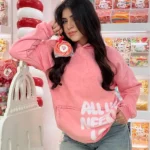 All We Need Is Love Pink Hoodie