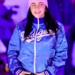 Billie Eilish Blue Varsity Dodgers Jacket