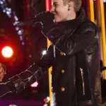 Christmas Concert Justin Bieber Double Breasted Leather Jacket