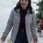 Christmas on Duty 2025 Janel Parrish Puffer Grey Jacket