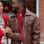 Christmas with a Kiss Jaime M. Callica Leather Jacket