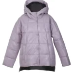 Dora Hooded Leather Puffer Jacket