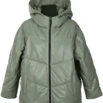 Ella Leather Puffer Short Coat