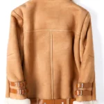 Ellie Goulding B3 Brown Leather Jacket Back
