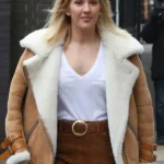 Ellie Goulding Brown Leather Jacket