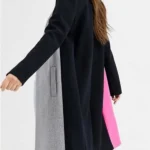 Emily Cooper Emily In Paris Color Block Wool Coat back
