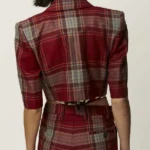 Emily Cooper Emily In Paris Red Plaid Jacket back