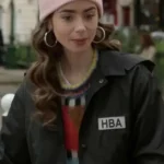 Emily In Paris Lily Collins Emily HBA Logo Cropped Jacket