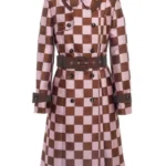 Emily In Paris S4 Lily Collins Checked Trench Coat front