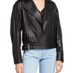 Emily in Paris S02 Camille Leather Jacket front