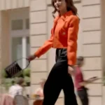 Emily in Paris S03 Lily Collins Orange Jacket