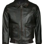 Ethan Aviator Bomber Leather Jacket