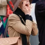 French Open 2025 Lily Collins Beige Blazer