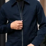 Front Mens Mechanic Cotton Blue Jacket