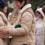 Gabriel Emily in Paris Season 04 Beige Quilted Jacket