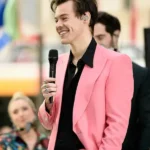 Harry Styles Pink Blazer front