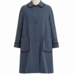 IT Welcome to Derry Amanda Christine Blue Wool Coat front