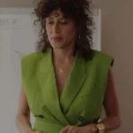 Jacqueline Emily In Paris Green Sleeveless Blazer