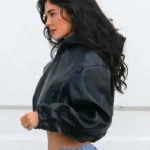 L.A Kylie Jenner Cropped Leather Jacket