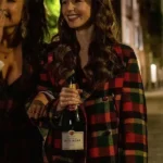 Lily Collins Emily In Paris S01 Checkered Coat