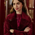 Lily Collins Emily In Paris Velvet Jacket front