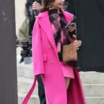 Lily Collins Emily in Paris Pink Coat