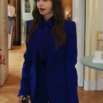 Lily Collins TV Series Emily in Paris 2024 Emily Cooper Blue Suit