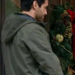 Matthew Daddario A Bills Love Story 2025 Green Hooded Jacket back