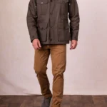 Mens Angletarn Wax Khaki Anorak Jacket