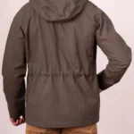 Mens Angletarn Wax Khaki Anorak Jacket back