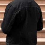 Mens Black Denim Trucker Jacket