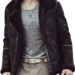 Mens Brown Distrеssеd Shearling Jacket