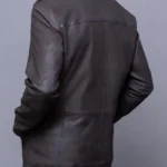 Mens Brown Skelwith Leather Jacket Back