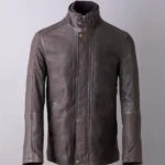 Mens Brown Skelwith Leather Jacket front