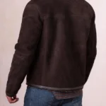 Mens Buccaneer Sheepskin Brown Jacket back