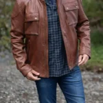 Mens Burnmoor Brown Leather Jacket