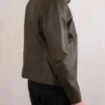 Mens Calder Green Leather Jacket