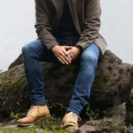 Mens Crook Brown Leather Jacket