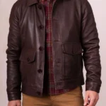 Mens Embleton Leather Jacket front