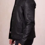 Mens Endmoor Black Leather Jacket side