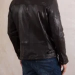 Mens Gosforth Brown Leather Jacket back