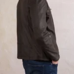 Mens Harker Brown Leather Jacket side