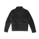 Mens Keanu Leather Matte Black Jacket Back