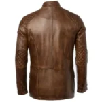 Mens Leather Brown Coat Nevada Timber Back