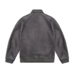 Mens Major League Grey bomber Suede Jacket back