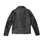 Mens Motorcycle Black Leather Jacket back
