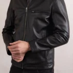 Mens Penton Black Leather Jacket