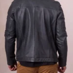 Mens Penton Blue Leather Jacket back