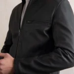 Mens Penton Navy Leather Jacket